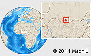 Shaded Relief Location Map of Matameye