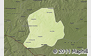 Physical Map of Matameye, darken