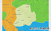 Physical Map of Matameye, political outside
