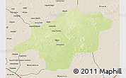 Physical 3D Map of Mirriah, shaded relief outside