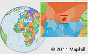 Political Location Map of Mirriah