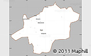 Gray Simple Map of Mirriah, cropped outside
