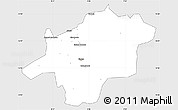 Silver Style Simple Map of Mirriah, single color outside