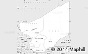 Silver Style Simple Map of Zinder