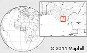 Blank Location Map of Aba