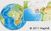 Physical Location Map of Aba, highlighted country, highlighted parent region