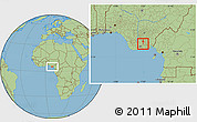 Savanna Style Location Map of Aba