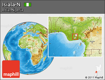 Physical Location Map of Isiala-N, highlighted parent region