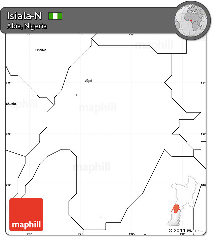Blank Simple Map of Isiala-N