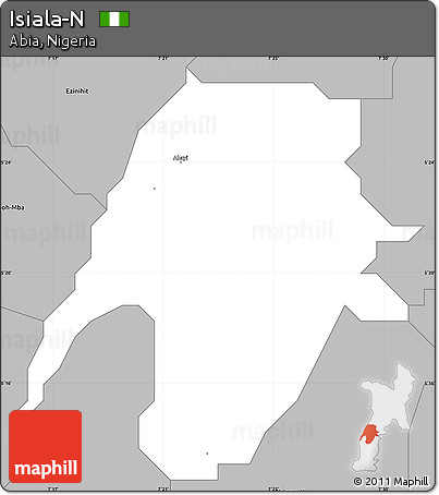Gray Simple Map of Isiala-N