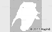 Gray Simple Map of Isiala-N, single color outside