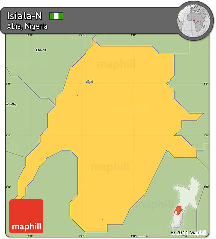 Savanna Style Simple Map of Isiala-N