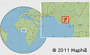 Savanna Style Location Map of Abia