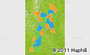Political Map of Abia, physical outside