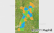 Political Map of Abia, satellite outside
