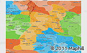 Political Shades Panoramic Map of Abia