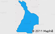 Political Simple Map of Umuahia, cropped outside