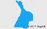 Political Simple Map of Umuahia, single color outside, borders and labels