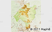 Physical 3D Map of Ganye, lighten
