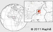 Blank Location Map of Ganye, highlighted parent region