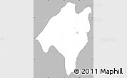 Gray Simple Map of Ganye, single color outside