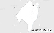 Silver Style Simple Map of Ganye, single color outside