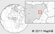 Blank Location Map of Guyuk, highlighted country