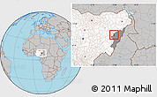 Gray Location Map of Guyuk, highlighted country, highlighted parent region