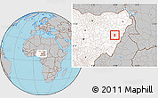 Gray Location Map of Guyuk, highlighted country