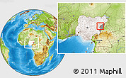 Physical Location Map of Guyuk, highlighted country, highlighted parent region, within the entire country