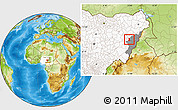 Physical Location Map of Guyuk, highlighted country, highlighted parent region