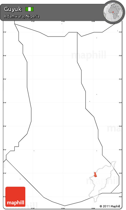 Blank Simple Map of Guyuk, no labels