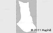 Gray Simple Map of Guyuk, single color outside