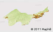 Physical 3D Map of Jada, cropped outside