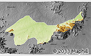 Physical 3D Map of Jada, darken, desaturated