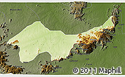 Physical 3D Map of Jada, darken