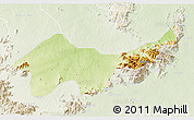Physical 3D Map of Jada, lighten