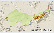 Physical 3D Map of Jada, shaded relief outside
