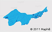 Political 3D Map of Jada, single color outside