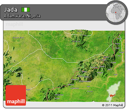Satellite 3D Map of Jada