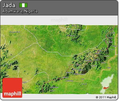 Satellite 3D Map of Jada