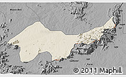 Shaded Relief 3D Map of Jada, darken, desaturated