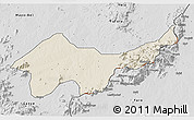 Shaded Relief 3D Map of Jada, desaturated