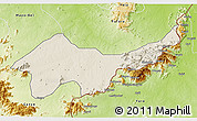 Shaded Relief 3D Map of Jada, physical outside
