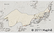 Shaded Relief 3D Map of Jada, semi-desaturated