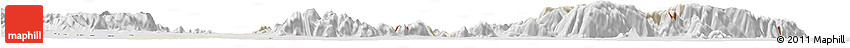 Shaded Relief Horizon Map of Jada, lighten, desaturated