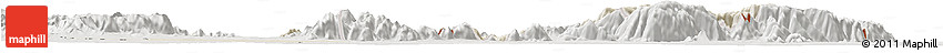 Shaded Relief Horizon Map of Jada, lighten, semi-desaturated