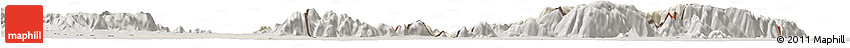 Shaded Relief Horizon Map of Jada, semi-desaturated