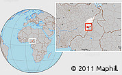 Gray Location Map of Jada, highlighted parent region