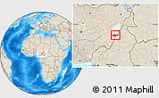 Shaded Relief Location Map of Jada, highlighted parent region